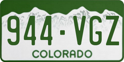 CO license plate 944VGZ