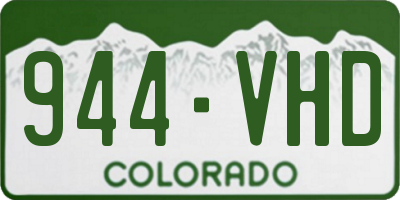 CO license plate 944VHD