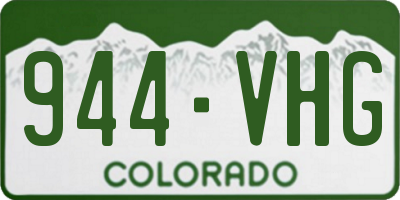 CO license plate 944VHG