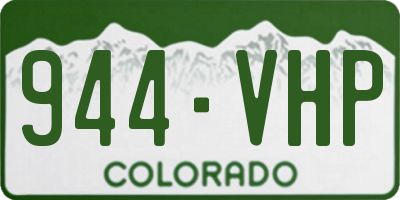 CO license plate 944VHP