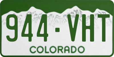 CO license plate 944VHT