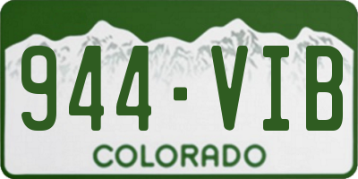 CO license plate 944VIB