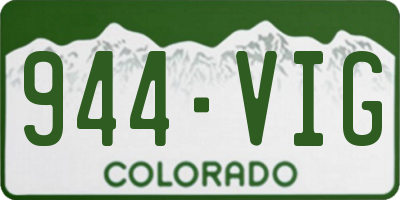 CO license plate 944VIG
