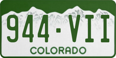 CO license plate 944VII