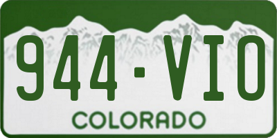 CO license plate 944VIO
