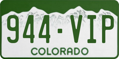 CO license plate 944VIP