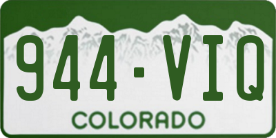 CO license plate 944VIQ