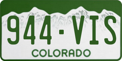 CO license plate 944VIS