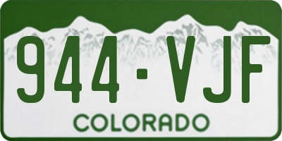CO license plate 944VJF