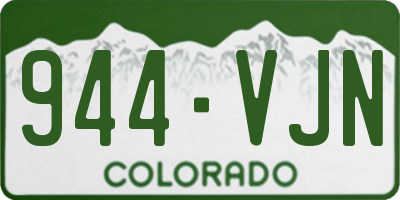 CO license plate 944VJN