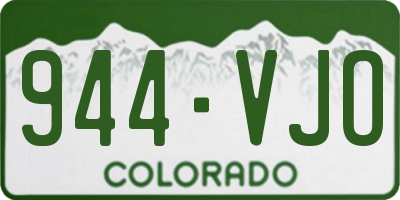CO license plate 944VJO