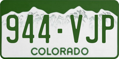 CO license plate 944VJP