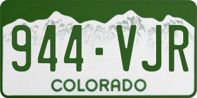 CO license plate 944VJR