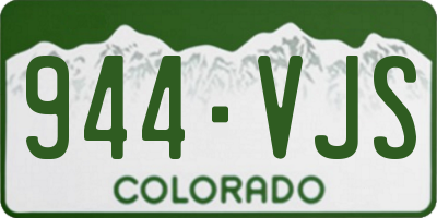 CO license plate 944VJS