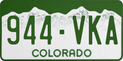 CO license plate 944VKA