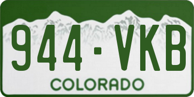 CO license plate 944VKB