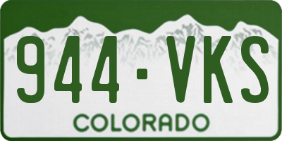 CO license plate 944VKS