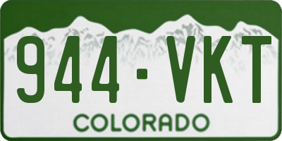 CO license plate 944VKT