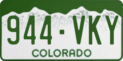 CO license plate 944VKY