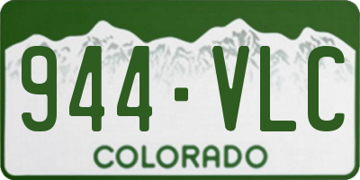 CO license plate 944VLC