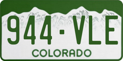 CO license plate 944VLE