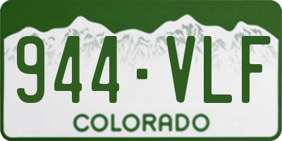 CO license plate 944VLF