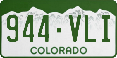CO license plate 944VLI