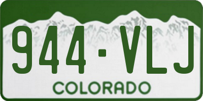 CO license plate 944VLJ