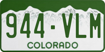 CO license plate 944VLM