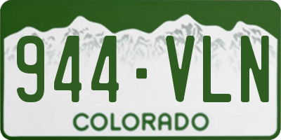 CO license plate 944VLN