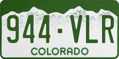 CO license plate 944VLR