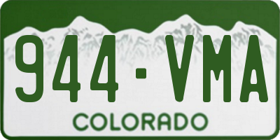 CO license plate 944VMA