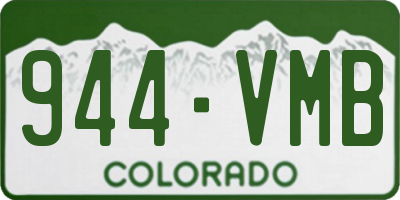 CO license plate 944VMB