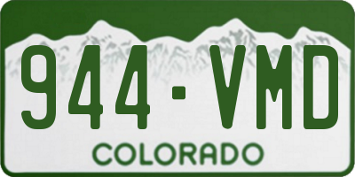 CO license plate 944VMD