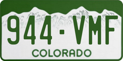 CO license plate 944VMF