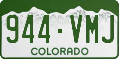 CO license plate 944VMJ