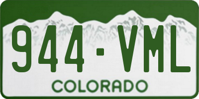 CO license plate 944VML