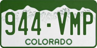CO license plate 944VMP