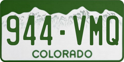 CO license plate 944VMQ