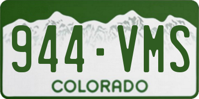 CO license plate 944VMS
