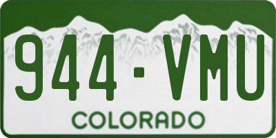 CO license plate 944VMU