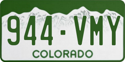 CO license plate 944VMY