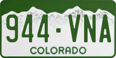 CO license plate 944VNA