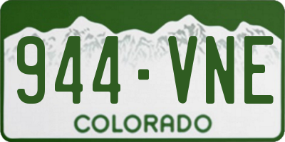 CO license plate 944VNE