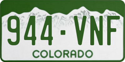 CO license plate 944VNF