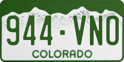CO license plate 944VNO
