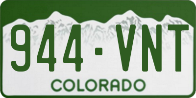 CO license plate 944VNT