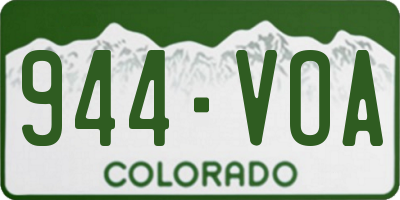 CO license plate 944VOA