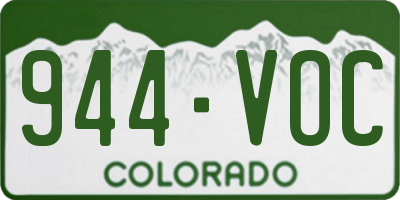 CO license plate 944VOC