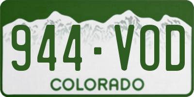 CO license plate 944VOD